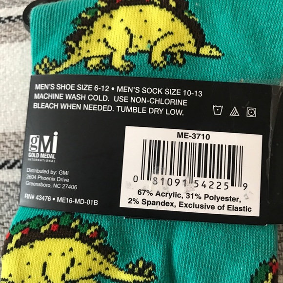 Marc Ecko Taco Stegosaurus Socks - Picture 4 of 4